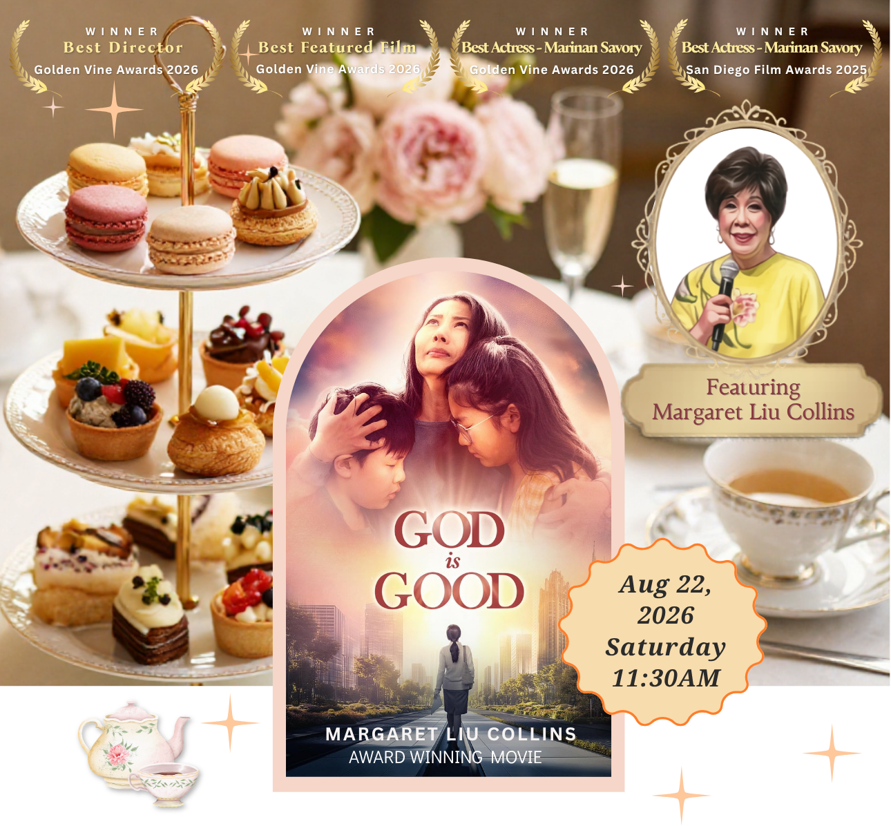 God Is Good Movie Screening + Beauty for Ashes High Tea, Saturday August 22, 2026